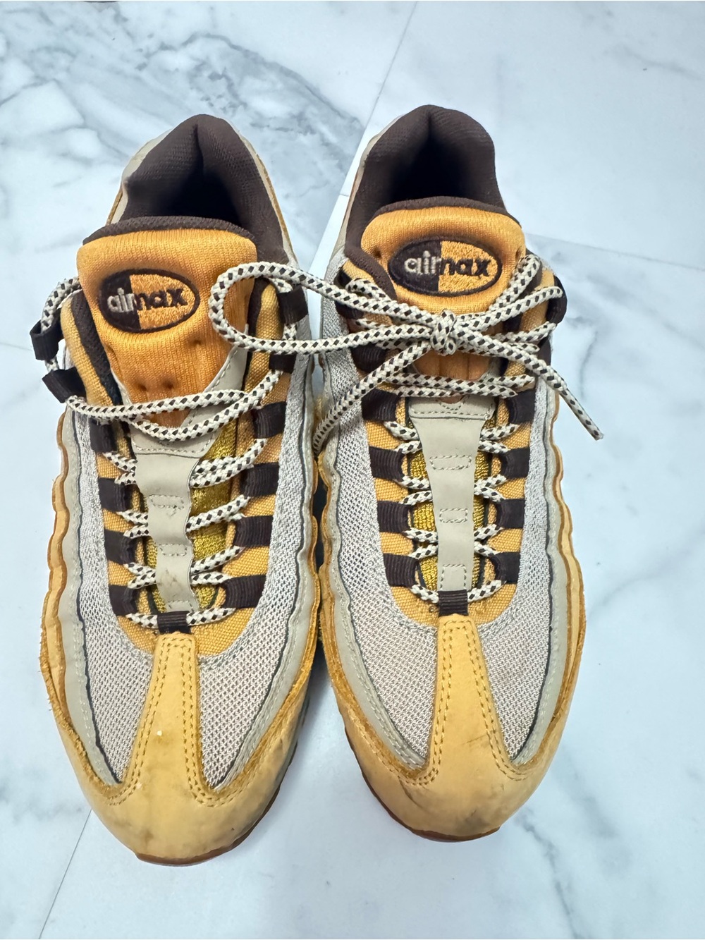 Nike Air Max Men's Mustard and Brown Casual Sneakers